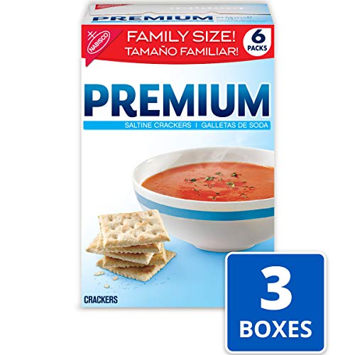 Premium Saltine Crackers, Family Size - 3 Boxes