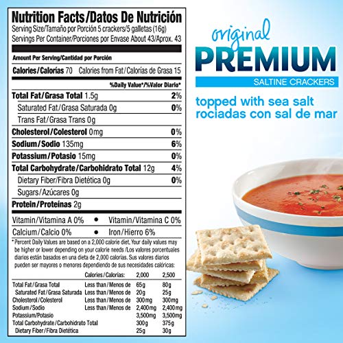 Premium Saltine Crackers, Family Size - 3 Boxes