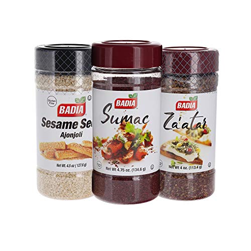 Badia Sumac, Zaatar, And Sesame Seed Seasoning Bundle Set Of 3