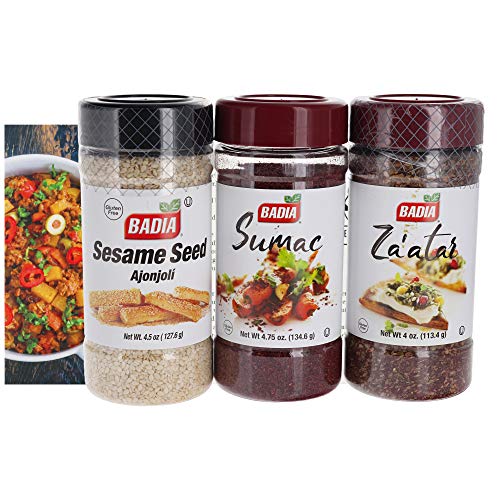 Badia Sumac, Zaatar, And Sesame Seed Seasoning Bundle Set Of 3