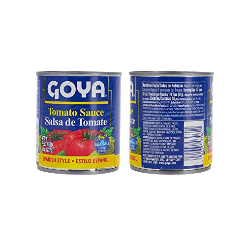 Goya Spanish Style Tomato Sauce Bundle 6 Pack - 8 Oz 227G -