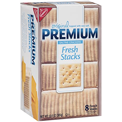 Premium Saltine Crackers, Original - Fresh Stacks, 13.6 Ounce P