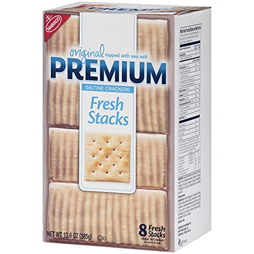 Premium Saltine Crackers, Original - Fresh Stacks, 13.6 Ounce P