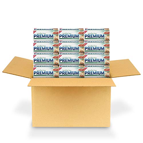 Premium Saltine Crackers, Unsalted Tops, 16 Ounce Pack Of 12