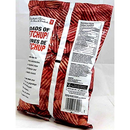 Canadian Presidents Choice Loads Of Ketchup Flavour Chips [1 La Canadian Presidents Choice Loads Of Ketchup Flavour Chips [1 La
