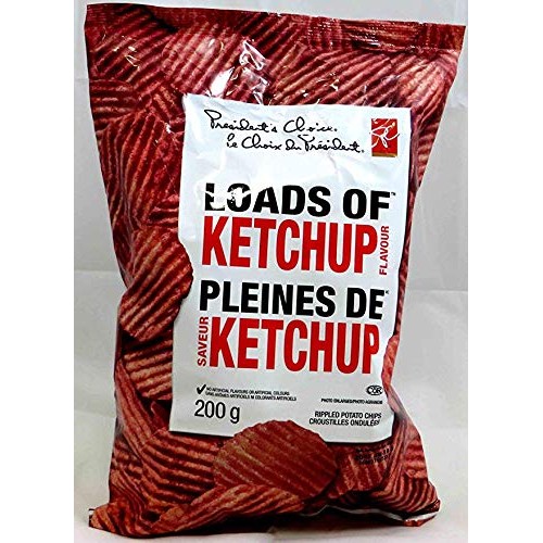 Canadian Presidents Choice Loads Of Ketchup Flavour Chips [1 La Canadian Presidents Choice Loads Of Ketchup Flavour Chips [1 La