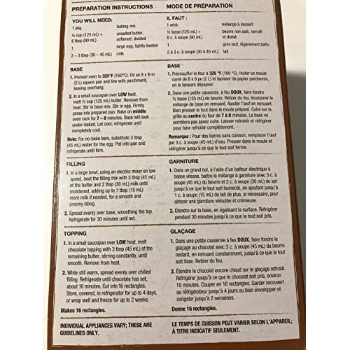 Presidents Choice Nanaimo Bar Baking Mix 740G {Imported From Ca