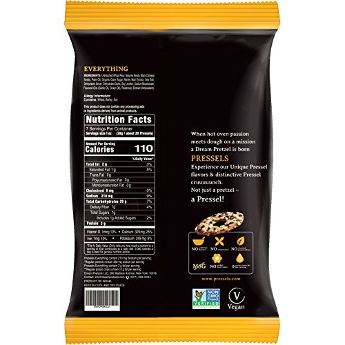 Pressels Baked Pretzel Chips [Everything], Mini Seasoned Pretzel