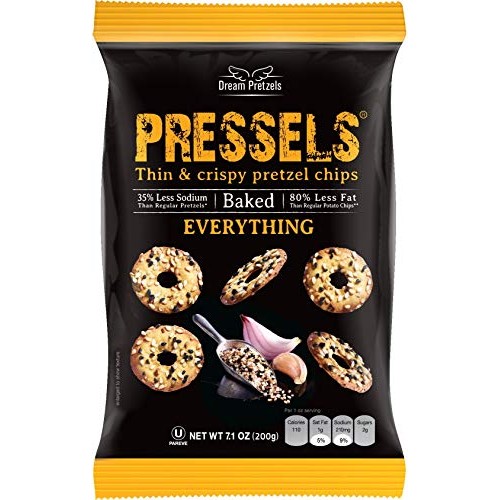 Pressels Baked Pretzel Chips [Everything], Mini Seasoned Pretzel