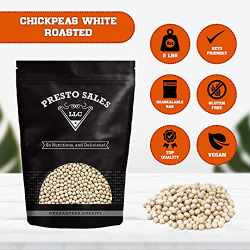 Chickpeas, White roasted salted Tasty Snack, Plant-Based Protein...
