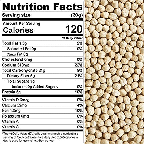 Chickpeas, White roasted salted Tasty Snack, Plant-Based Protein...