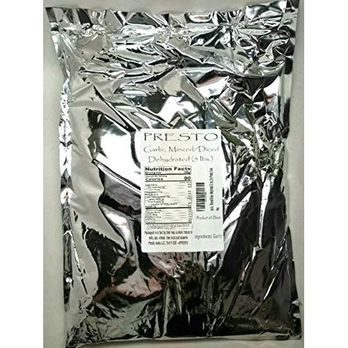 Garlic, Fresh June 2020 Crop Minced / Diced Dehydrated 5 Lbs.