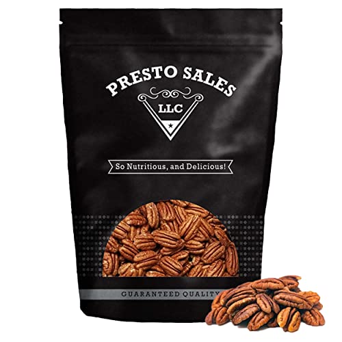 Presto Sales Pecan Halves 16 oz | Raw, USA, Unsalted, Natural | ...
