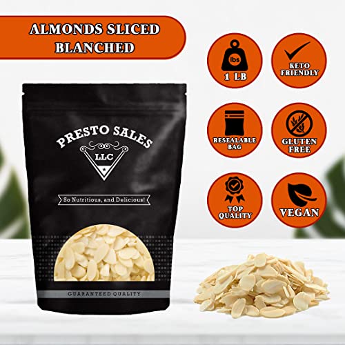 Presto Sales Raw Blanched Sliced Almonds NEW FRESH January 2023 ...