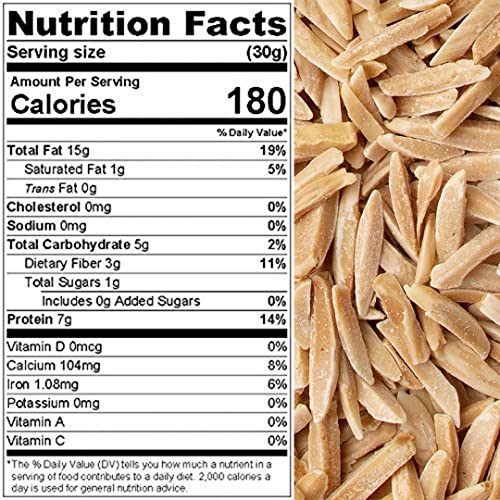 Presto Sales Slivered Dry roasted Unsalted Almonds, 16 oz. | Hig...