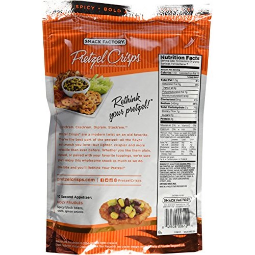 Snack Factory Pretzel Crisp Bfflo Wng 7.2 Oz Pack Of 4