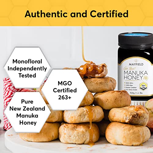 PRI Mayfield Manuka Honey UMF 10+, MGO 263+ New Zealand Raw Mono...