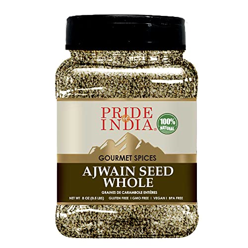 Pride Of India - Organic Ajwain Seed Whole - 18 Oz 510Gm Large