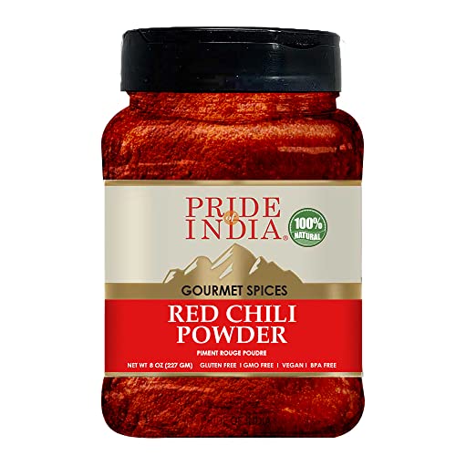 Pride Of India - Organic Red Chili Ground Hot - 18 Oz 510 Gm L