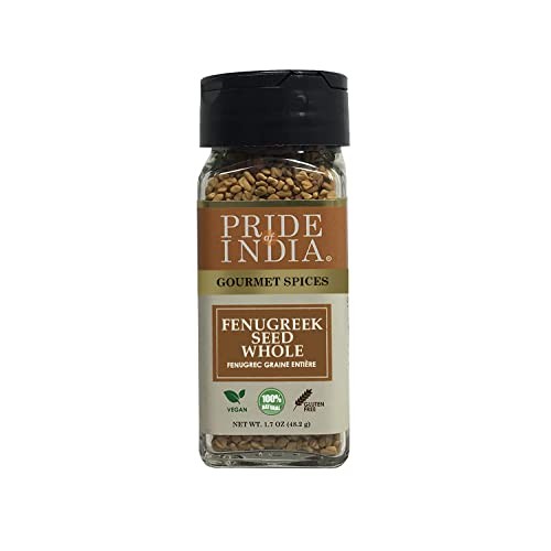 Pride Of India - Organic Fenugreek Seed Whole, 1.7 Oz 48 Gm Du