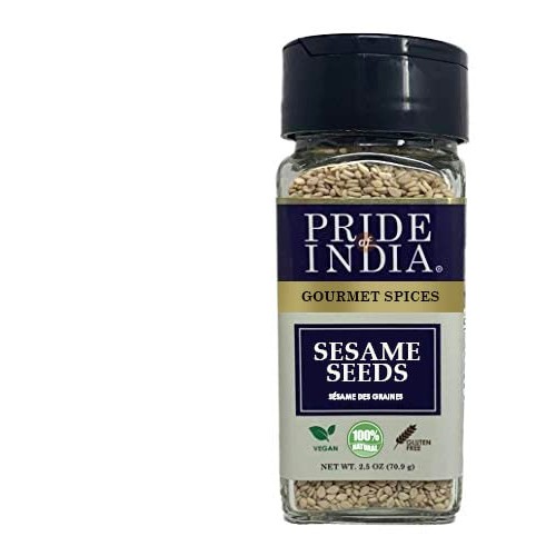 Pride Of India - Organic Sesame Seed Whole Unhulled - 2.5Oz 70.