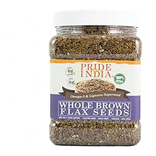 Pride Of India - Brown Flax Seed Omega-3 &Amp; Lignan Superfood, 1.4
