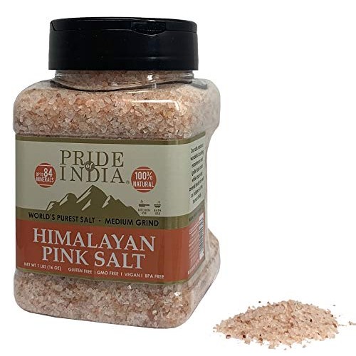 Pride Of India - Dark Himalayan Pink Salt - Enriched w/ 84+ Natu...