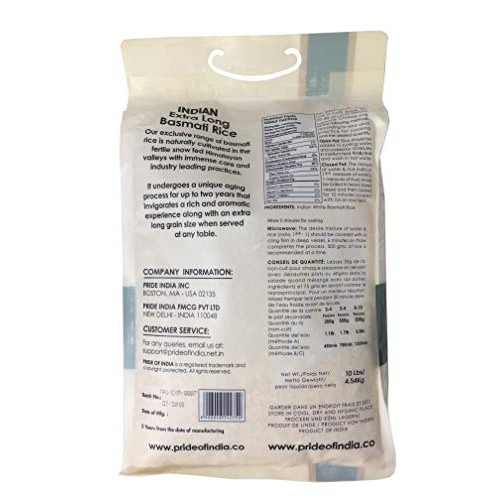 Pride Of India - Extra Long Indian Premium White Basmati Rice, 1