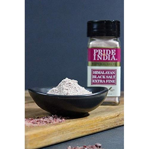 Pride Of India - Himalayan Black Rock Salt - Fine Grind, 4.8 Oz