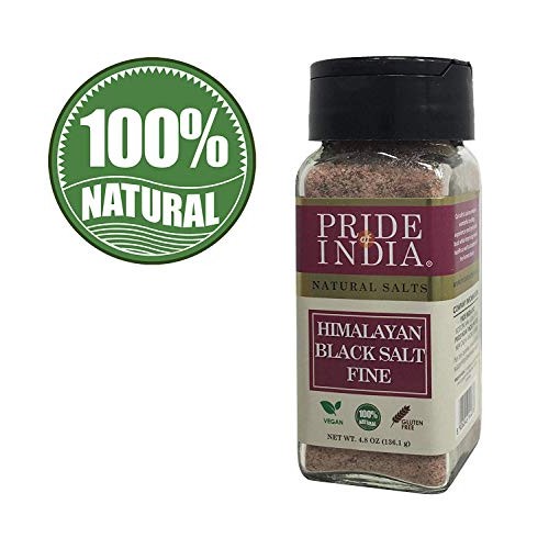Pride Of India - Himalayan Black Rock Salt - Fine Grind, 4.8 Oz