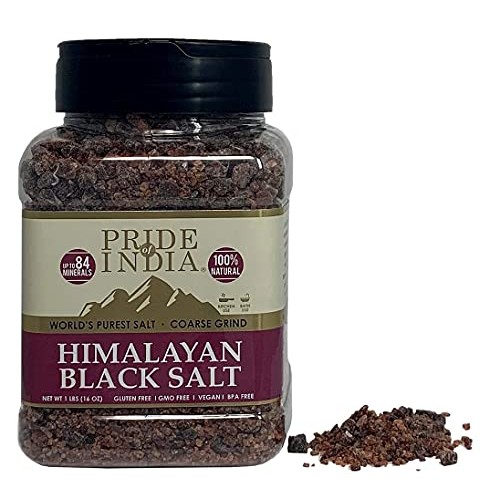 Pride Of India - Himalayan Black Salt - Coarse Grind, 1 Pound 1