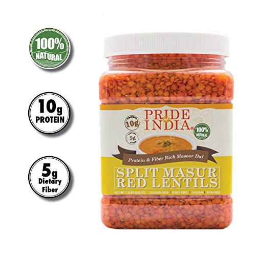 Pride Of India - Indian Split Masur Red Lentils - Protein &Amp; Fibe