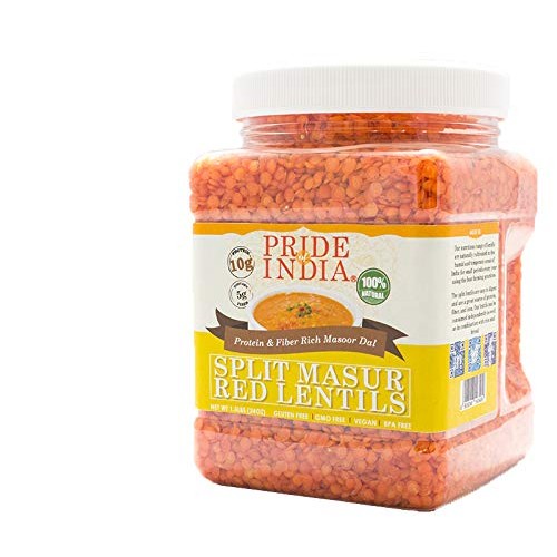 Pride Of India - Indian Split Masur Red Lentils - Protein &Amp; Fibe