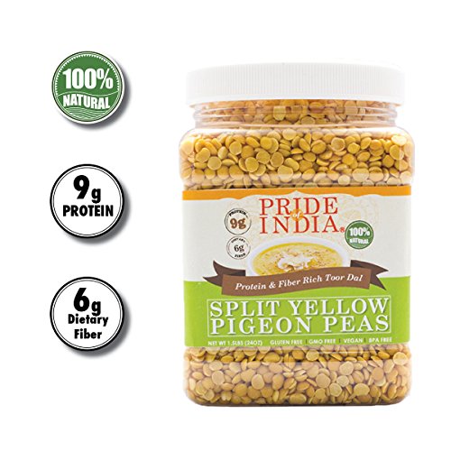 Pride Of India - Indian Split Yellow Pigeon Peas - Protein &Amp; Fib