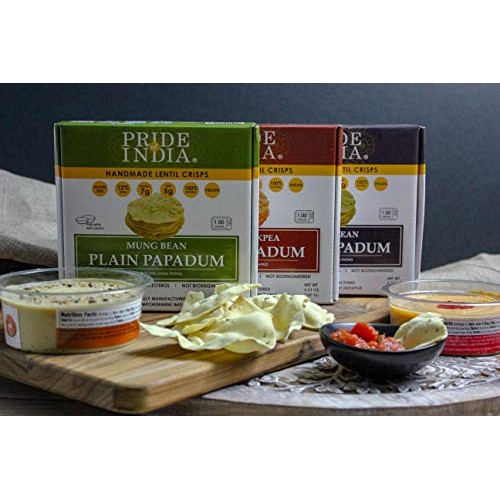 Pride Of India - Mung Bean Plain Papadum Lentil Crisp, 10 Count