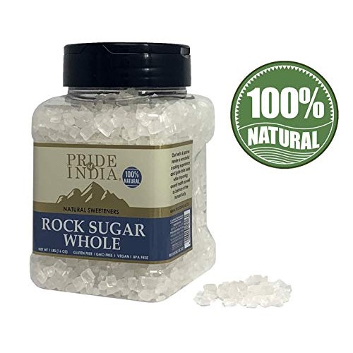Pride Of India - Natural Crystal Rock Sugar Whole - 16 Oz 454 G