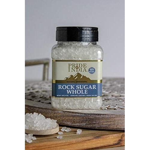 Pride Of India - Natural Crystal Rock Sugar Whole - 16 Oz 454 G