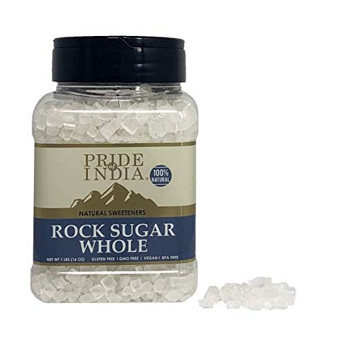 Pride Of India - Natural Crystal Rock Sugar Whole - 16 Oz 454 G