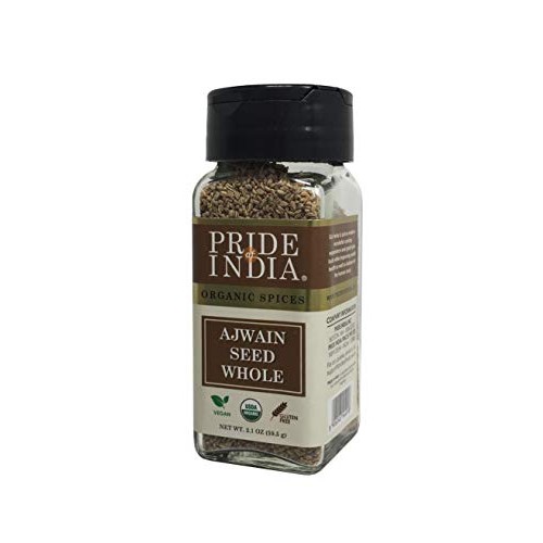 Pride Of India - Organic Ajwain Seed Whole, 2.1 Oz 60 Gm Dual