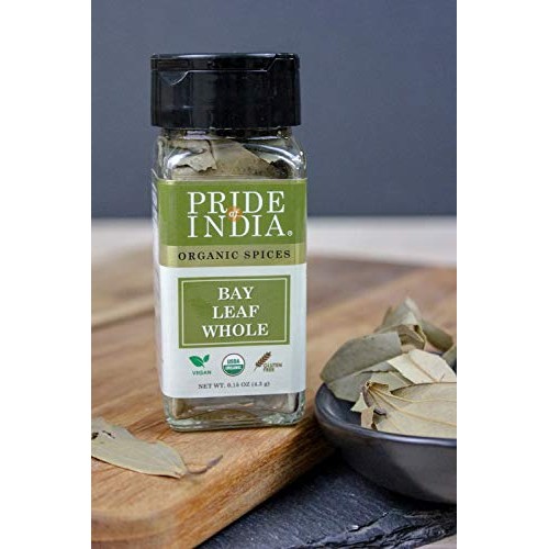 Pride Of India - Organic Bay Leaf Whole, 0.15 Oz 4.3 Gm - About