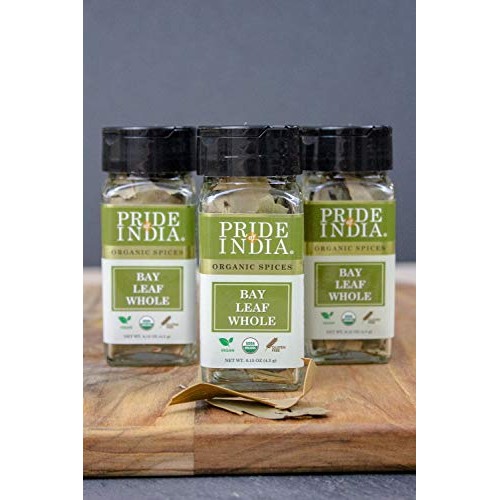 Pride Of India - Organic Bay Leaf Whole, 0.15 Oz 4.3 Gm - About