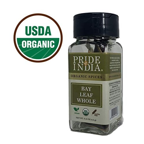 Pride Of India - Organic Bay Leaf Whole, 0.15 Oz 4.3 Gm - About