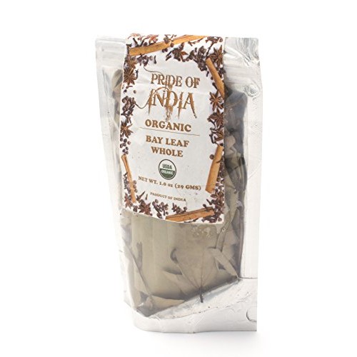Pride Of India- Organic Bay Leaf Whole- 1 Oz 29 Gm Resealable