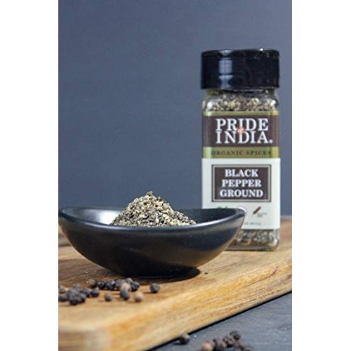 Pride Of India- Organic Black Pepper Ground - 1.65 Oz 47Gm Sma