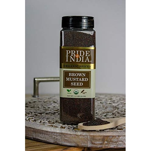 Pride Of India- Organic Brown Mustard Seed Whole- 24 Oz 680 Gm