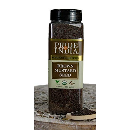 Pride Of India- Organic Brown Mustard Seed Whole- 24 Oz 680 Gm