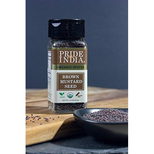 Pride Of India - Organic Brown Mustard Seed Whole- 3 Oz 85 Gm