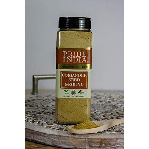 Pride Of India - Organic Coriander Seed Ground- 18 Oz 510 Gm L