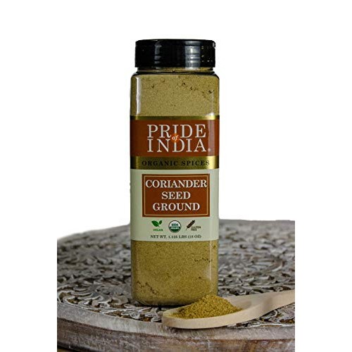 Pride Of India - Organic Coriander Seed Ground- 18 Oz 510 Gm L