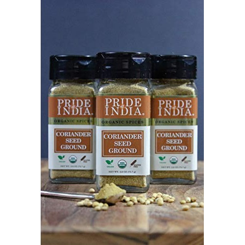Pride Of India - Organic Coriander Seed Ground, 2.6 Oz 73 Gm S